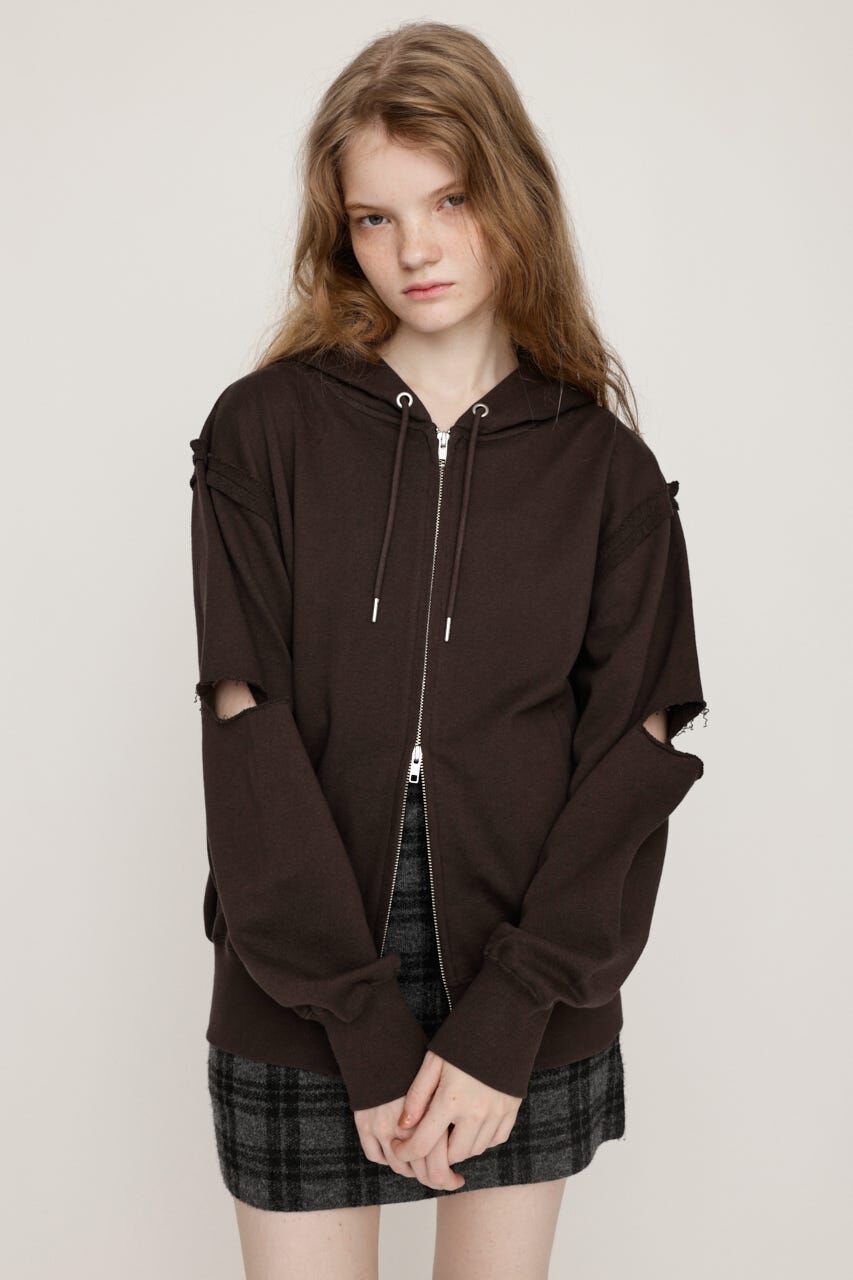 SLY「SLIT ZIP SW パーカー」|パーカー|