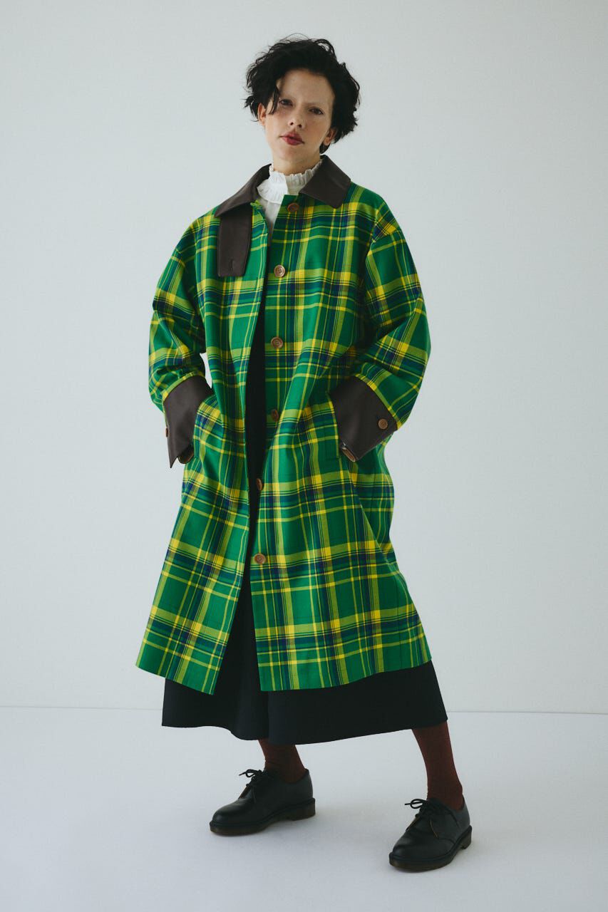 HeRIN.CYE「Bi color long coat」|その他|柄GRN5