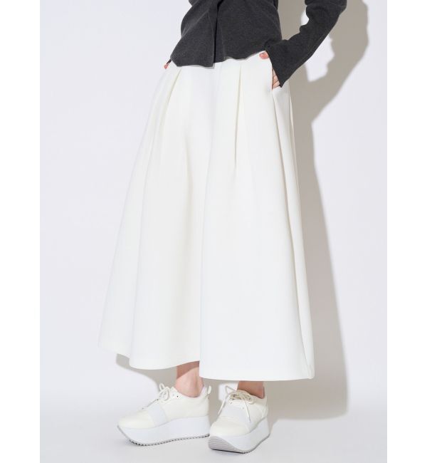 ELENDEEK「JERSEY TUCK FLARE SK」|スカート|オフホワイト