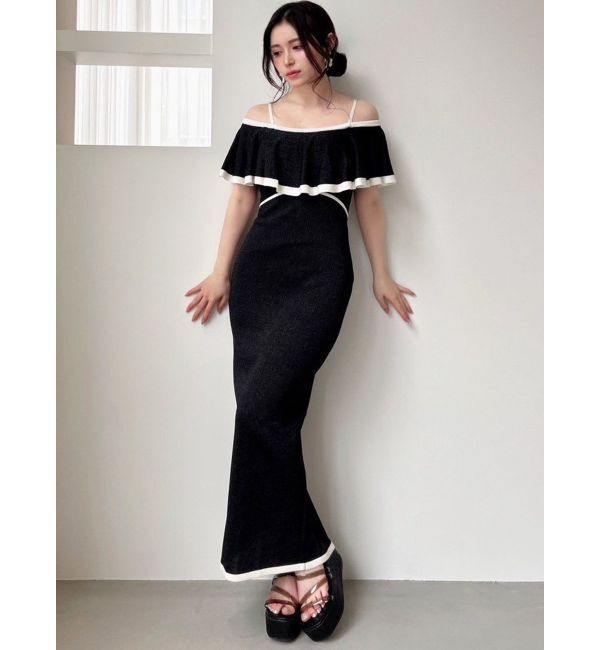 RESEXXY「バイカラーシアータイトニットワンピース」|ワンピース|