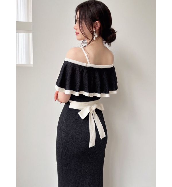 RESEXXY「バイカラーシアータイトニットワンピース」|ワンピース|