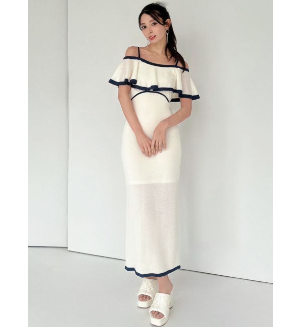 RESEXXY「バイカラーシアータイトニットワンピース」|ワンピース|