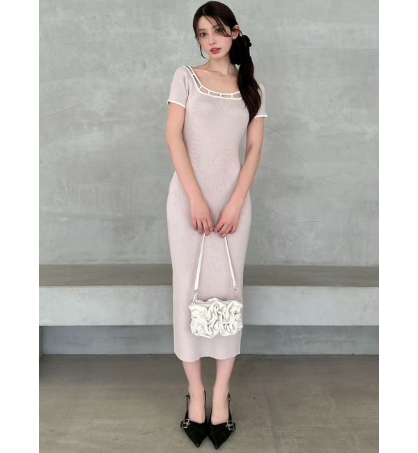 RESEXXY「バイカラータイトニットワンピース」|ワンピース|