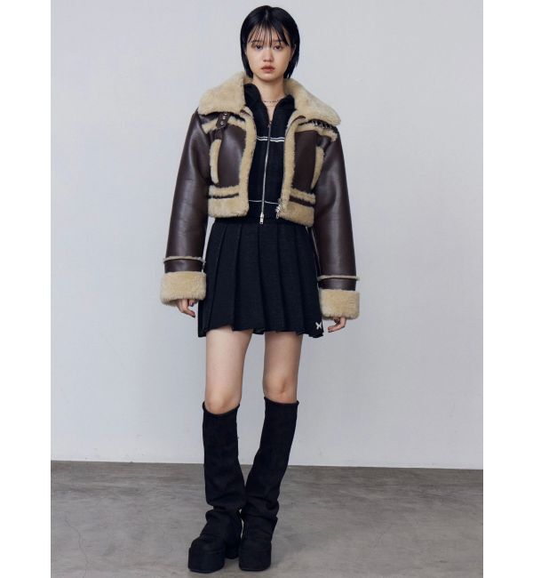 EMODA「プリーツニットミニスカート」|スカート|