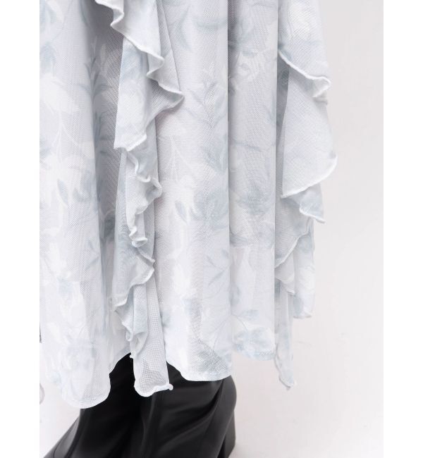 MERCURYDUO「チュールラッフルヘムワンピース」|ワンピース|