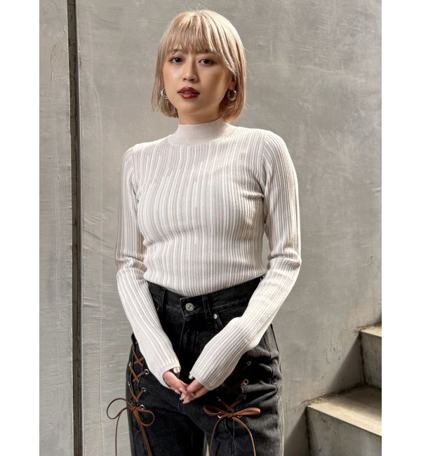 MURUA「グラデーションリブカラーニット」|ニット・セーター|