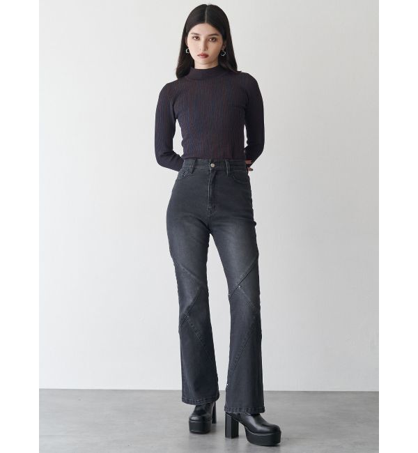 MURUA「グラデーションリブカラーニット」|ニット・セーター|