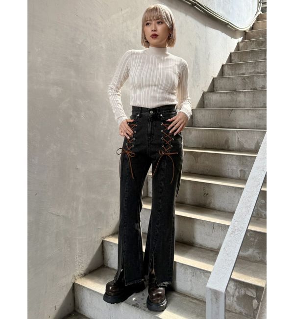 MURUA「グラデーションリブカラーニット」|ニット・セーター|