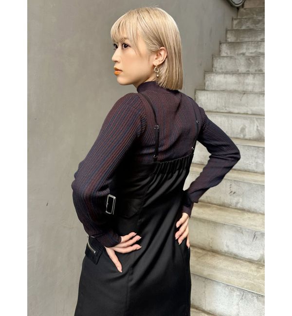 MURUA「グラデーションリブカラーニット」|ニット・セーター|