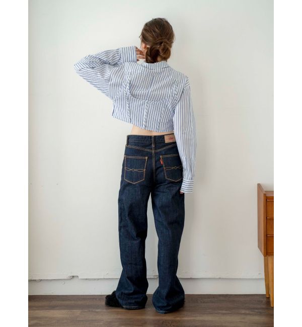 Ungrid「ハイウエストルーズストレートデニム」|デニム|