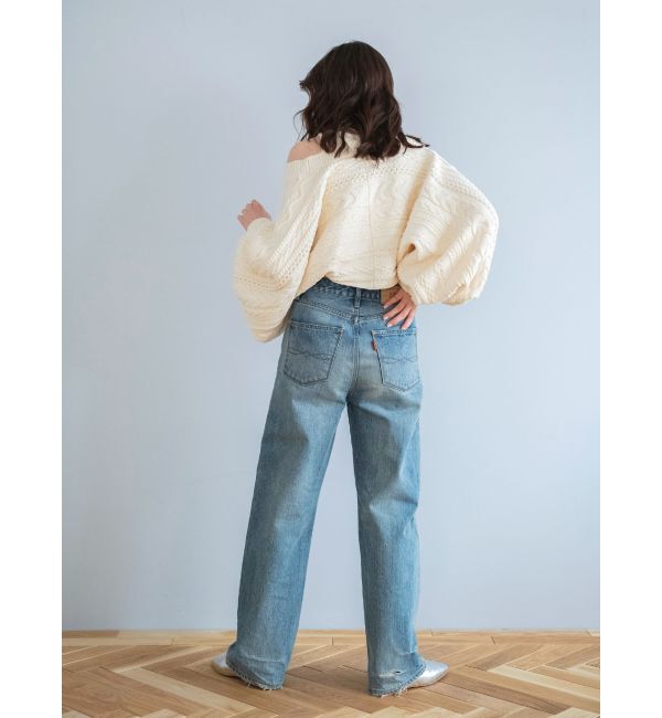 Ungrid「ハイウエストルーズストレートデニム」|デニム|