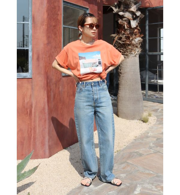 Ungrid「ハイウエストルーズストレートデニム」|デニム|