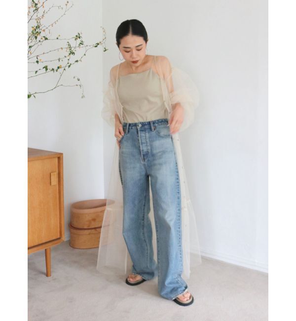 Ungrid「ハイウエストルーズストレートデニム」|デニム|