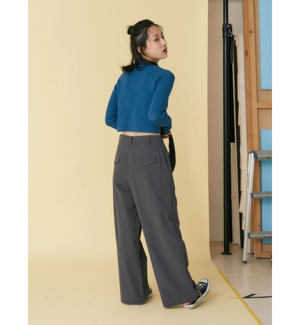 Ungrid「【WEB限定】ラグランロゴショートニット」|ニット・セーター|