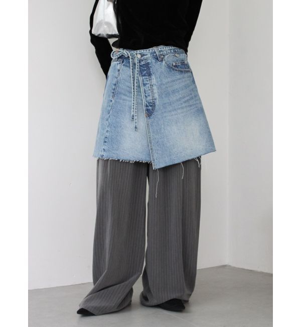 Ungrid「ポケットデザインデニムラップスカート」|スカート|