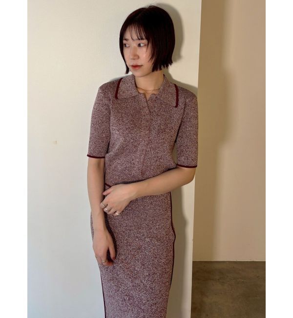 LAGUNAMOON「【追加生産】ポロニットプル&times;スカートセットアップ」|ワンピース|