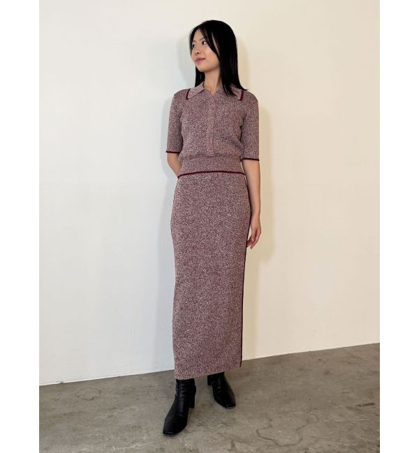 LAGUNAMOON「【追加生産】ポロニットプル&times;スカートセットアップ」|ワンピース|