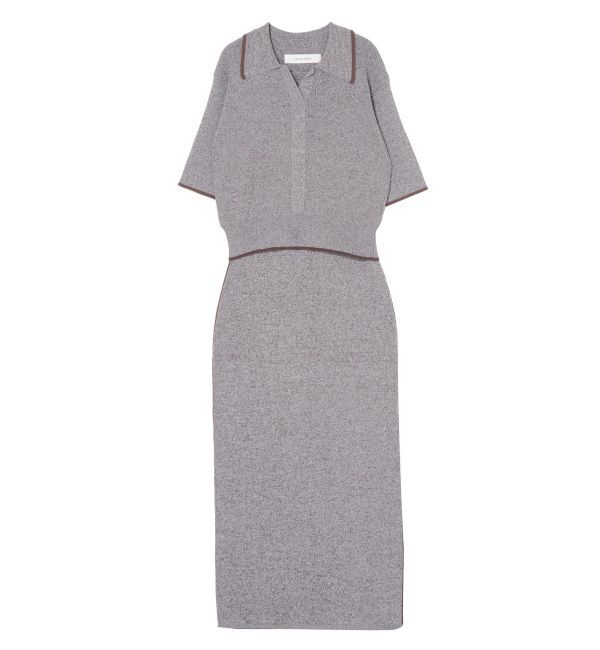 LAGUNAMOON「【追加生産】ポロニットプル&times;スカートセットアップ」|ワンピース|