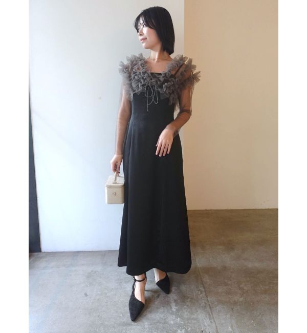 LAGUNAMOON「LADYチュールボレロキャミワンピース」|ワンピース|