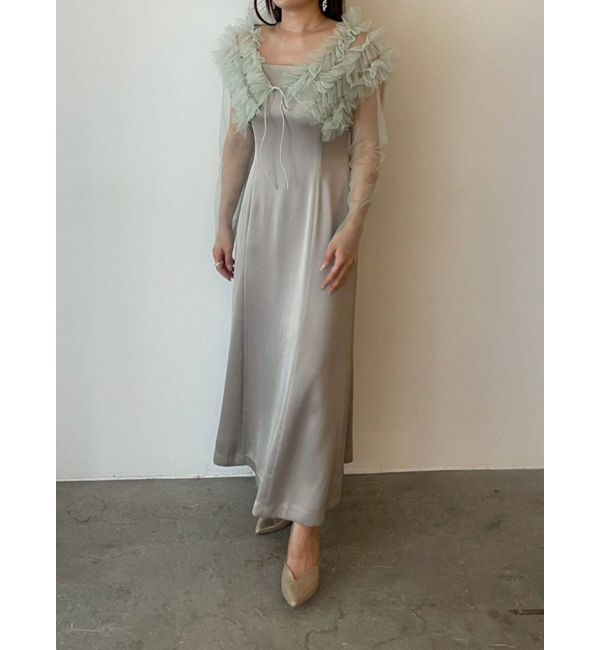 LAGUNAMOON「LADYチュールボレロキャミワンピース」|ワンピース|