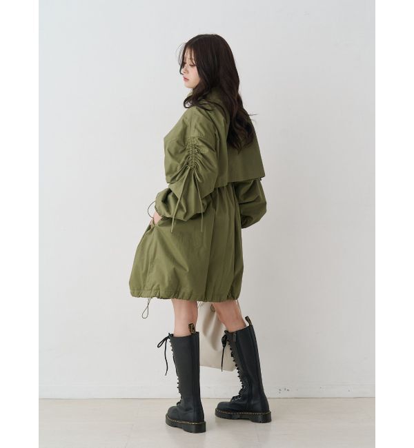 jouetie「ギャザーリボンモッズコート」|ミリタリー・モッズコート|