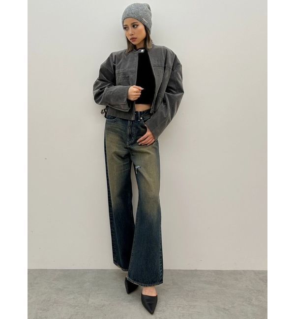 GYDA「フェイクスウェードエンボスブルゾン」|ブルゾン・スタジャン|