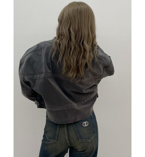 GYDA「フェイクスウェードエンボスブルゾン」|ブルゾン・スタジャン|