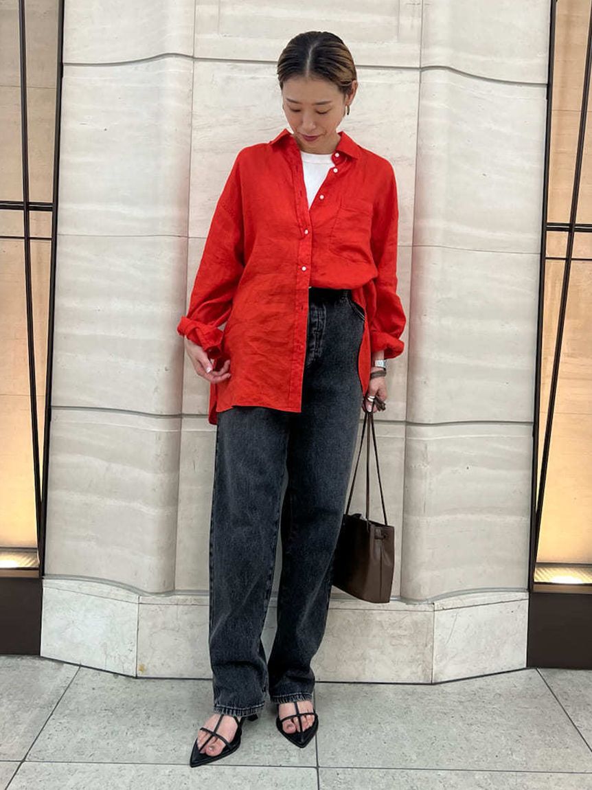 Mila Owen「【ウォッシャブル】ウエストゴムギャザーデニムパンツ」|デニム|