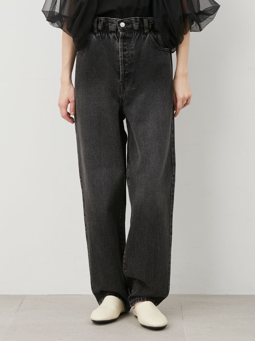 Mila Owen「【ウォッシャブル】ウエストゴムギャザーデニムパンツ」|デニム|