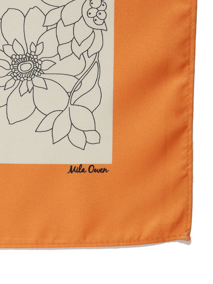 Mila Owen「フラワー柄リバーシブルスカーフ」|バンダナ・スカーフ|