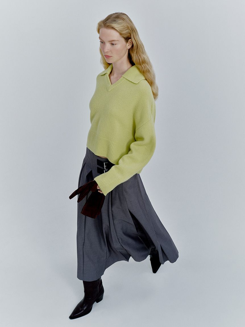 Mila Owen「バックル付きOneWAYプリーツスカート」|スカート|