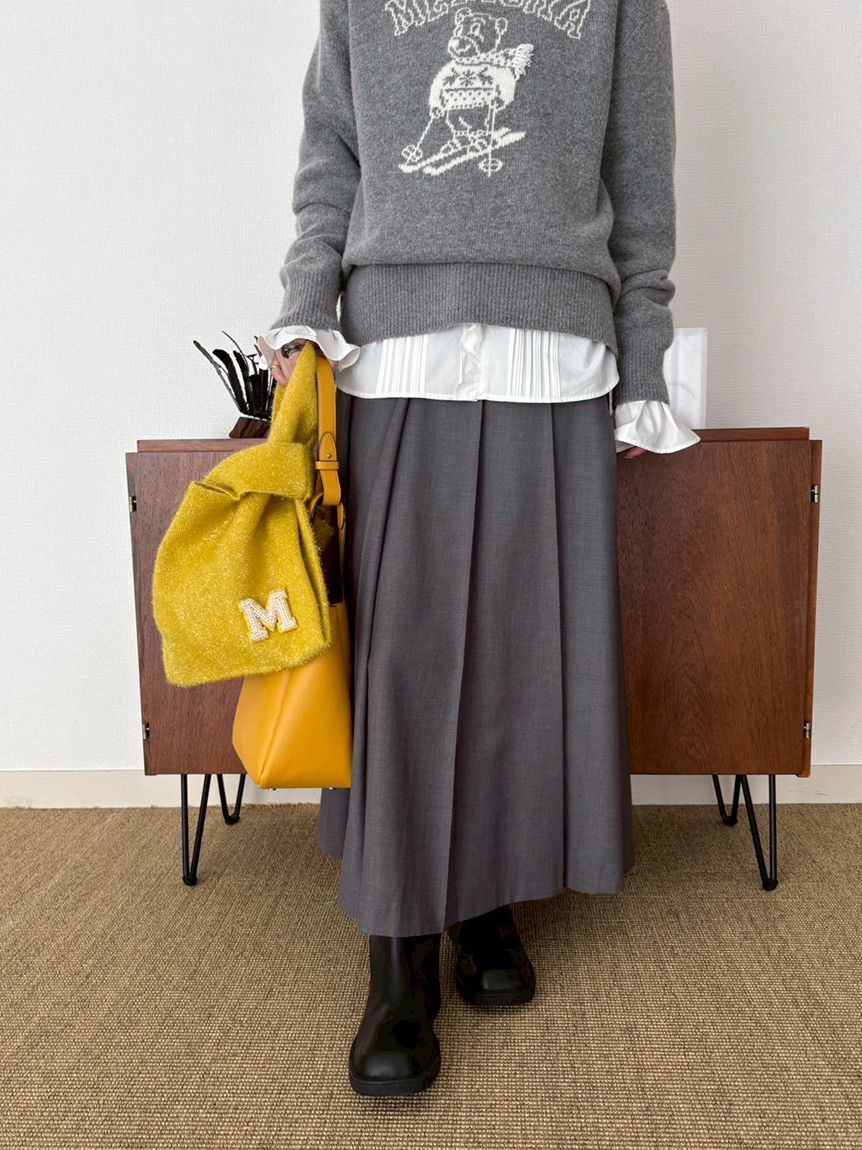 Mila Owen「バックル付きOneWAYプリーツスカート」|スカート|