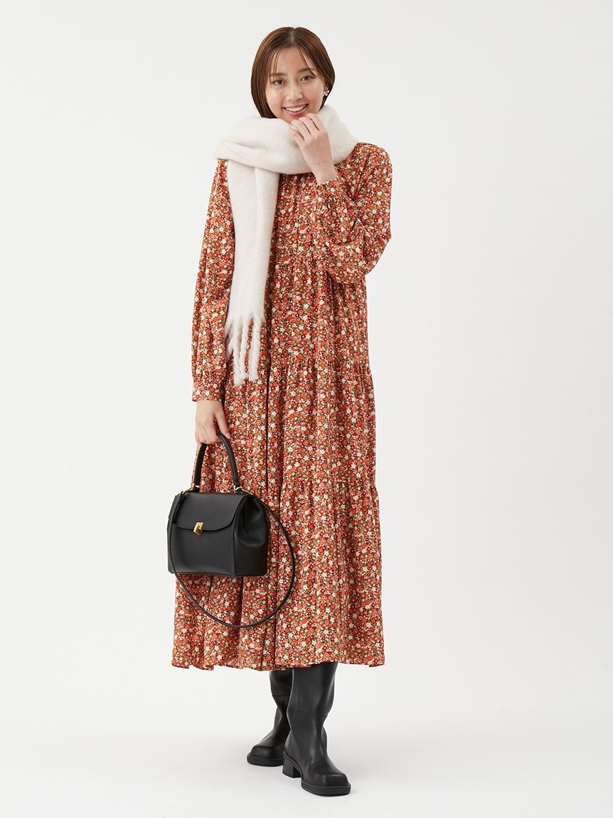 Mila Owen「フラワープリントティアードワンピース」|ワンピース|