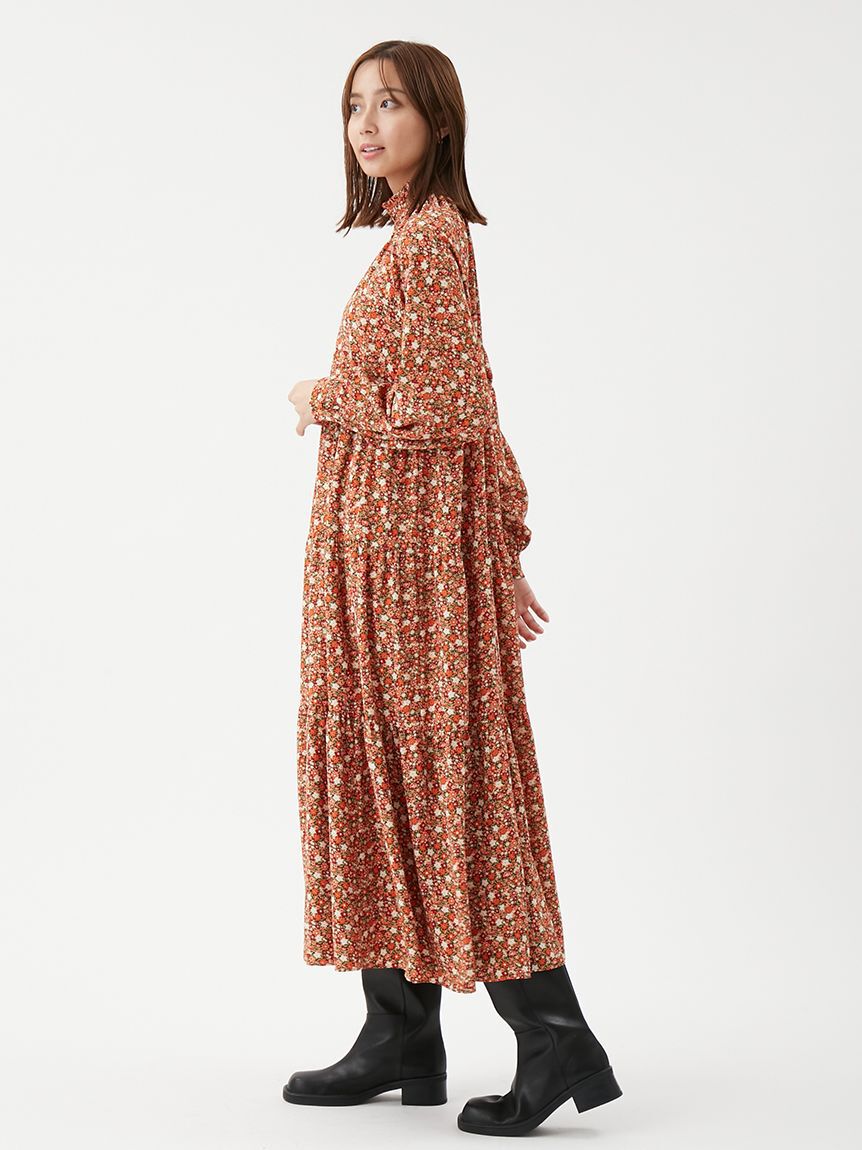 Mila Owen「フラワープリントティアードワンピース」|ワンピース|