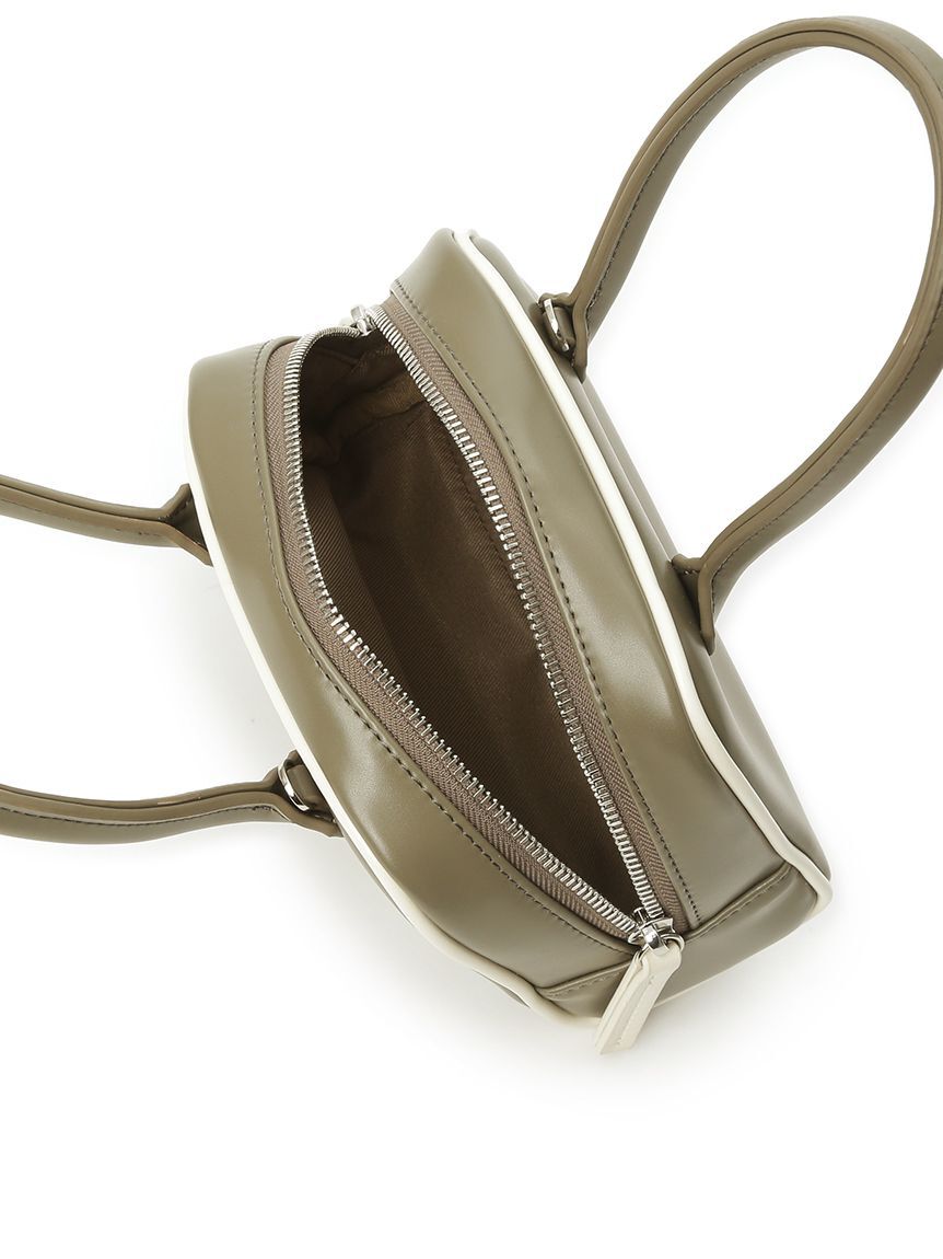 emmi atelier「フェイクレザーパイピングミニボストンバッグ」|ボストンバッグ|