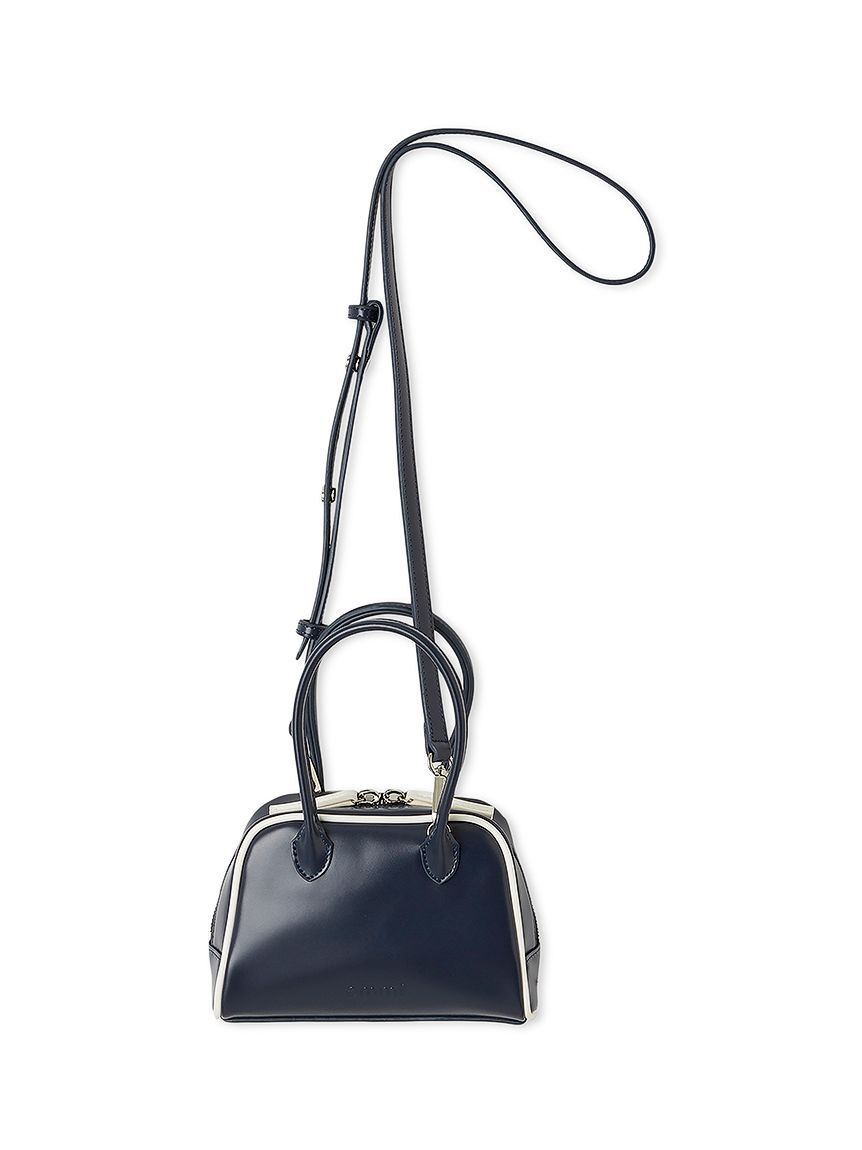 emmi atelier「フェイクレザーパイピングミニボストンバッグ」|ボストンバッグ|