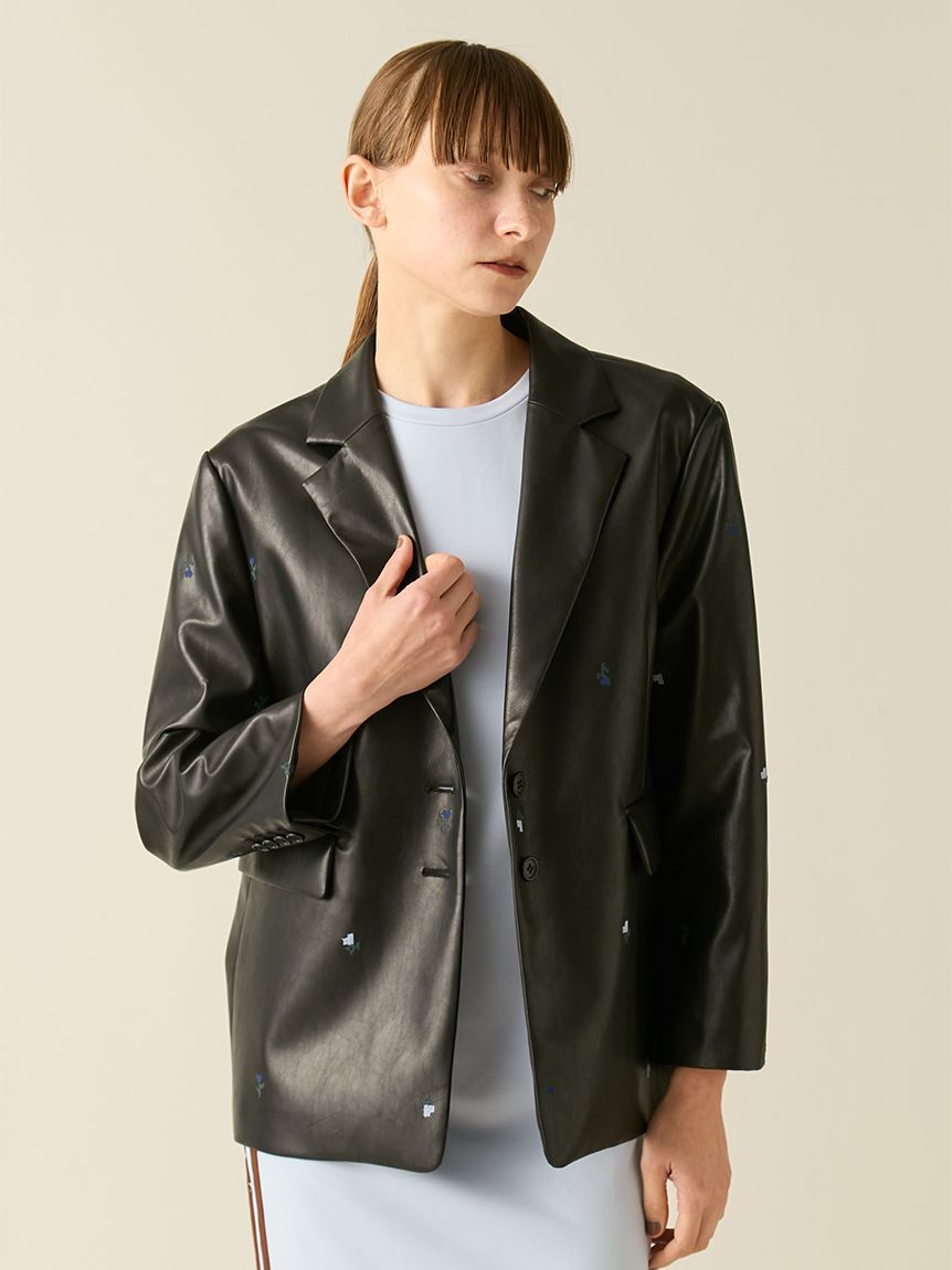 FURFUR「【限定カラー】ローズ刺繍テーラードジャケット」|テーラードジャケット|