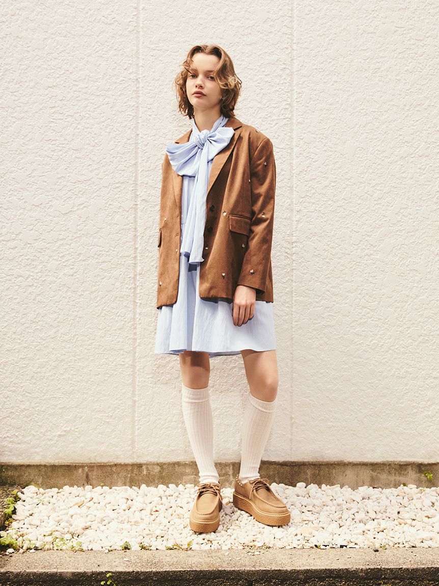 FURFUR「【限定カラー】ローズ刺繍テーラードジャケット」|テーラードジャケット|