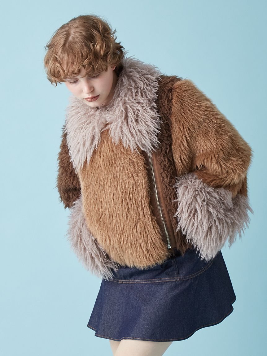 FURFUR「エコファーライダースジャケット」|ライダースジャケット|