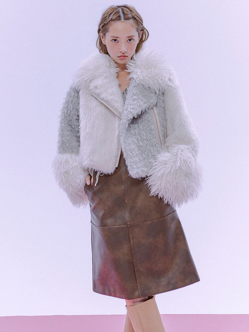 FURFUR「エコファーライダースジャケット」|ライダースジャケット|