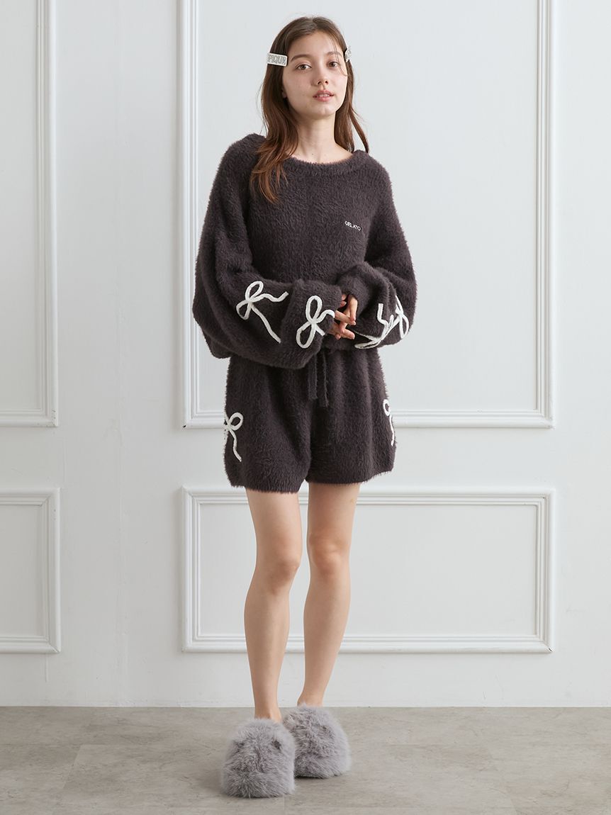 gelato pique「リボンフェザーロンパース」|ルームウェア|