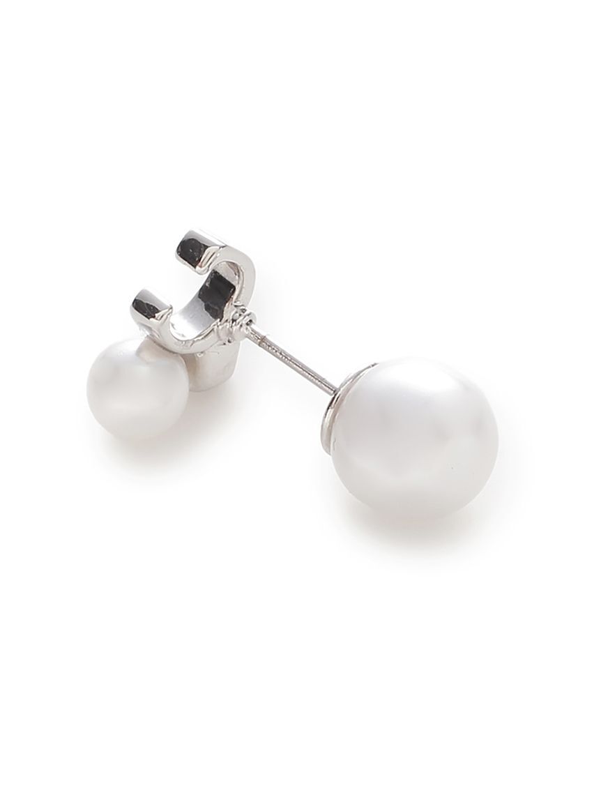 CELFORD「Cロゴビジューパールプチピアス」|ピアス|