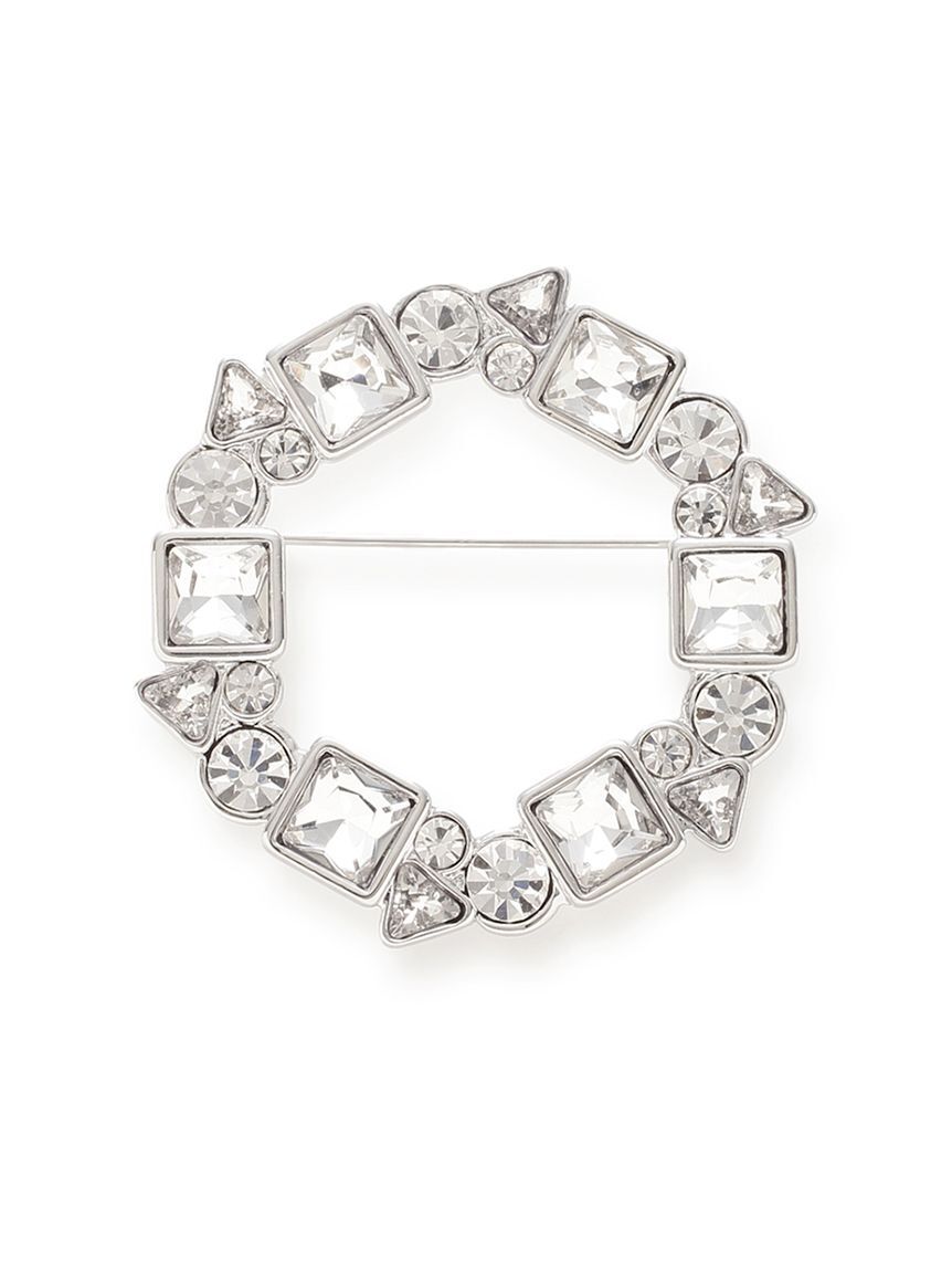 CELFORD「ランダムビジューサークルブローチ」|ブローチ・コサージュ|SLV