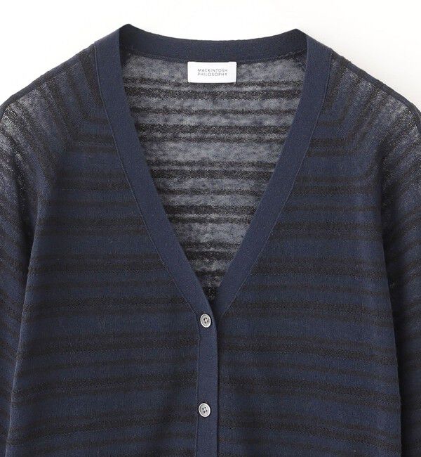 MACKINTOSH PHILOSOPHY「ブークレーボーダーVネックカーデ」|ニット・セーター|