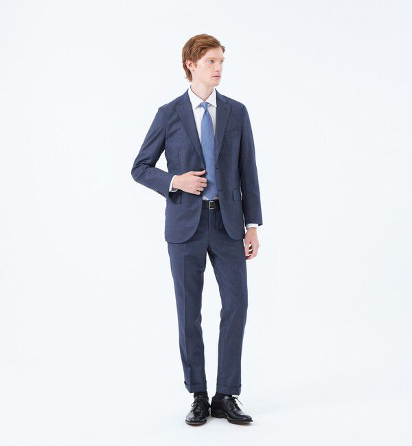 MACKINTOSH PHILOSOPHY「トロッター トラウザーズ#108 ウール混グレンチェック」|スラックス|