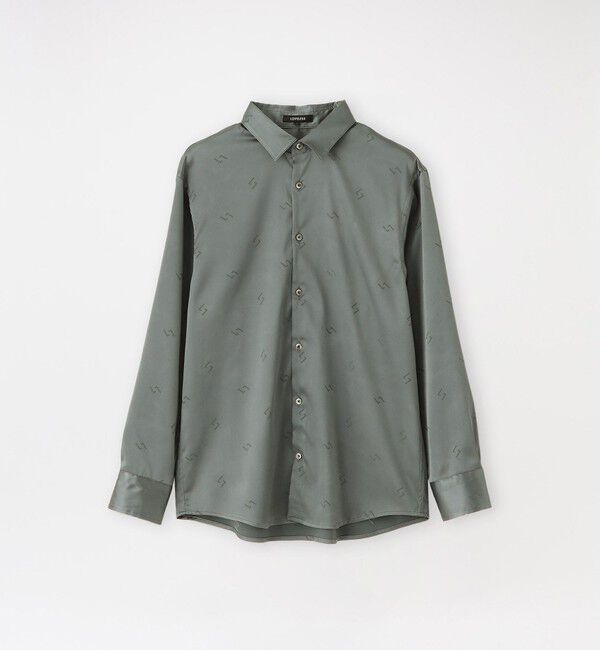  「スランテッドLジャガード シャツ」|シャツ・ブラウス|グレー