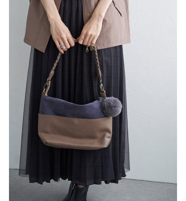 ikka「バイカラー2WAYショルダーバッグ」|その他|モカ