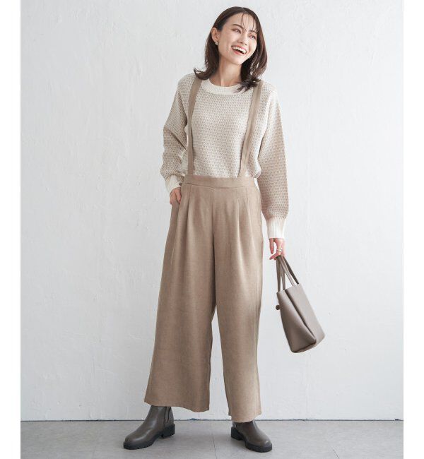 ikka「サス付きワイドパンツ」|その他|