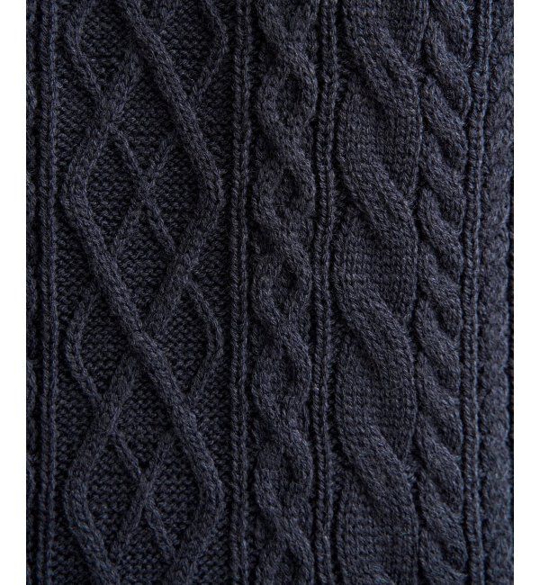 ikka「アランケーブル抗菌リサイクルニット」|プルオーバー|