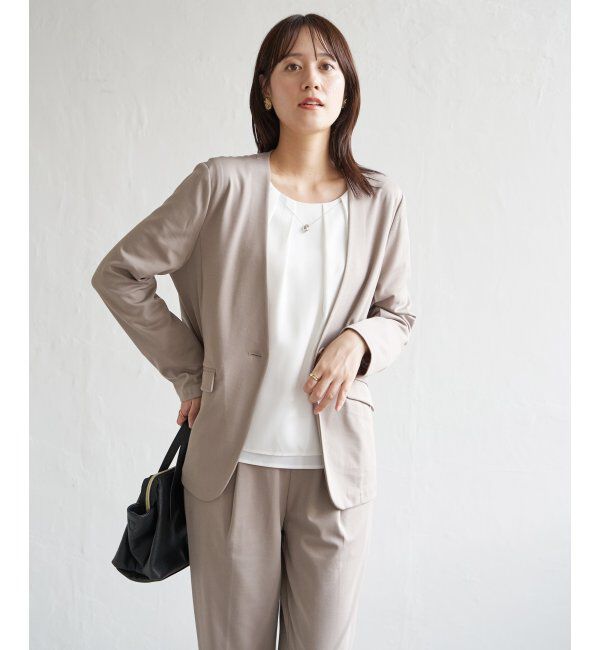 IKKA LOUNGE「【セットアップ対応】GOKU楽ワークノーカラージャケット」|その他|